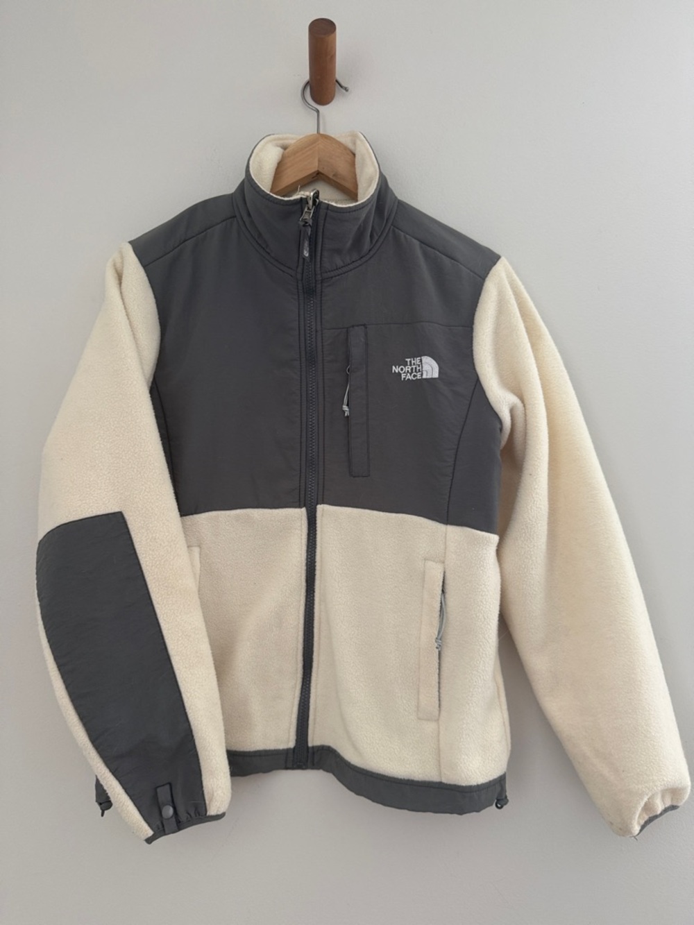 The North Face Cream and Charcoal Sherpa Fleece Jacket